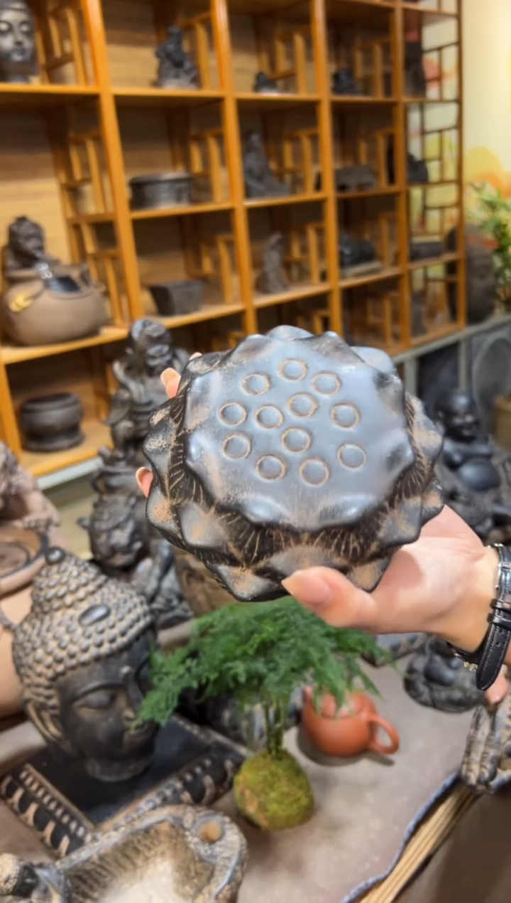 陶土莲蓬实心底座