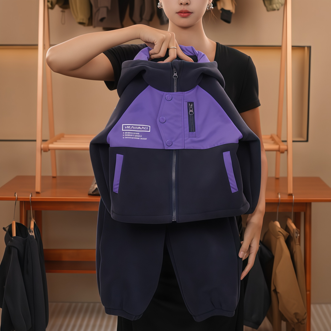 【与里】男童2025拉链韩版上衣秋冬季常规森系奥利绒套装