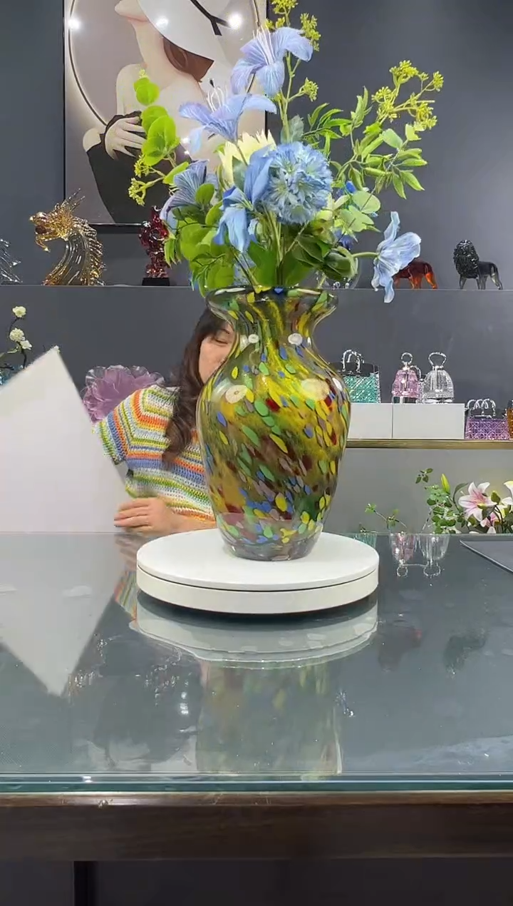 手工艺品琉璃 水晶琉璃花瓶1个