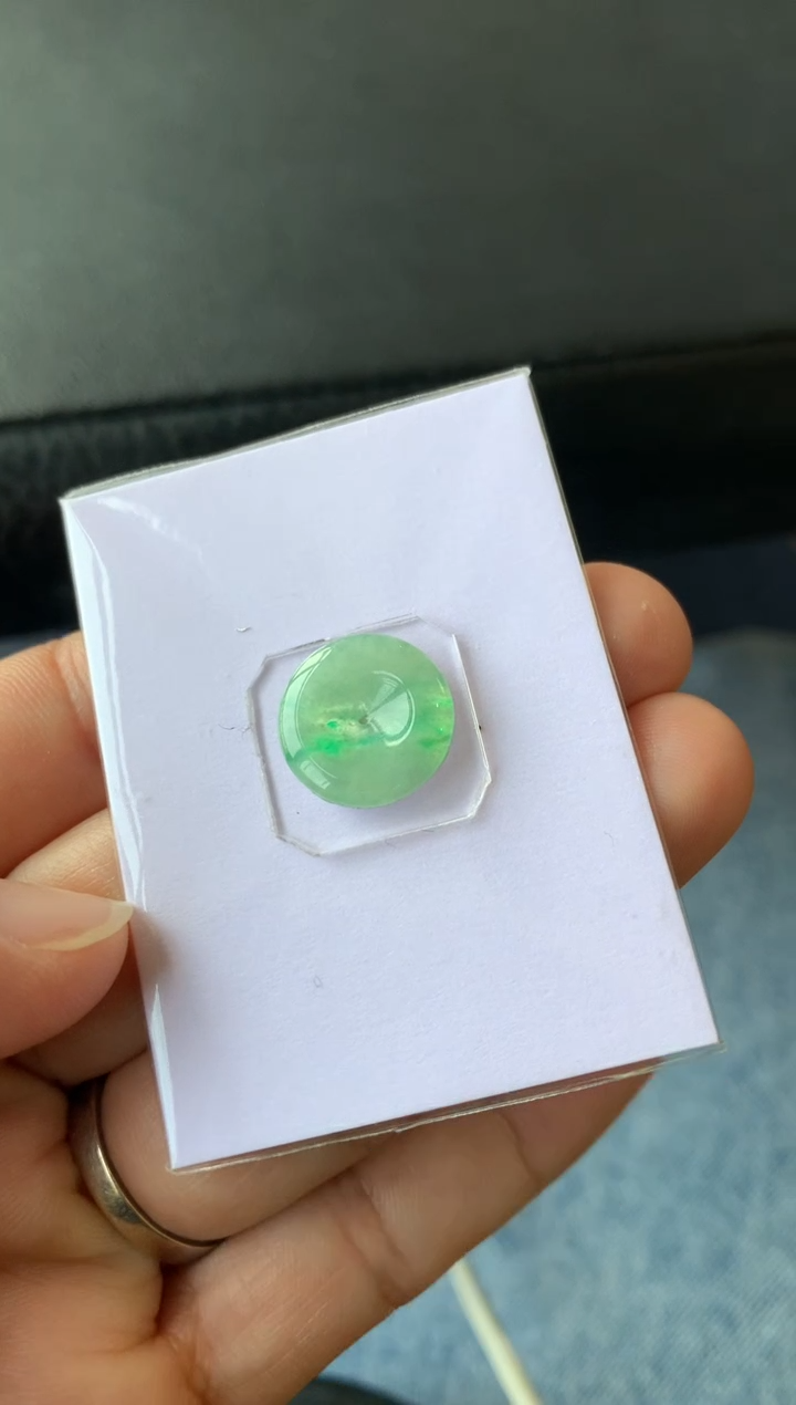 【闪购商品】定制翡翠未镶嵌飘花扣子-300+30