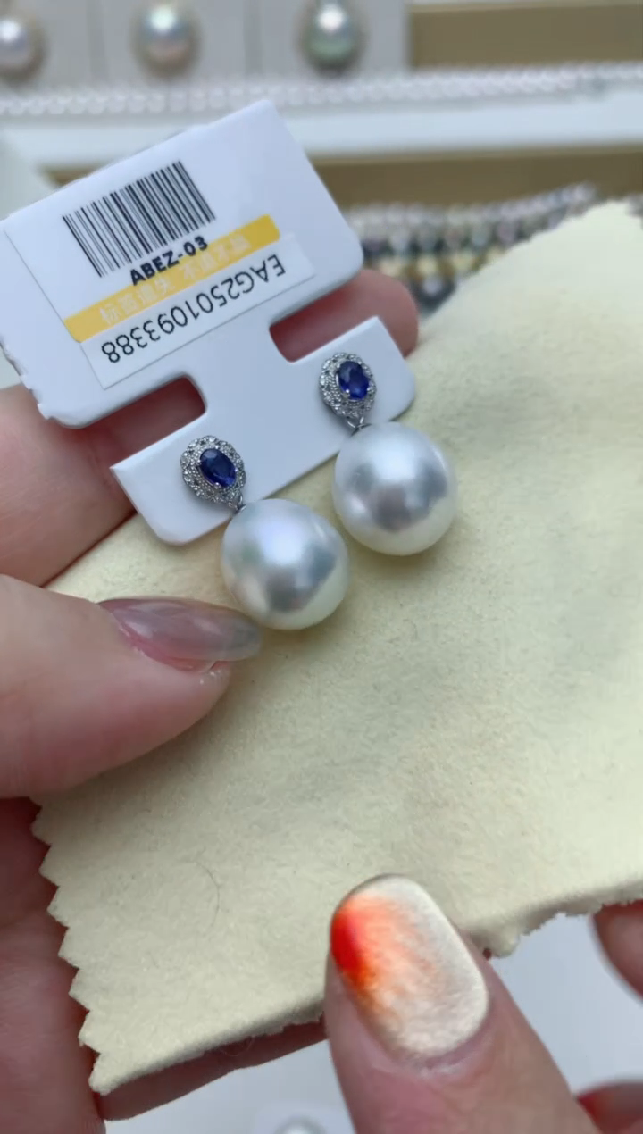 【闪购商品】海水珍珠耳饰18K金镶嵌q106