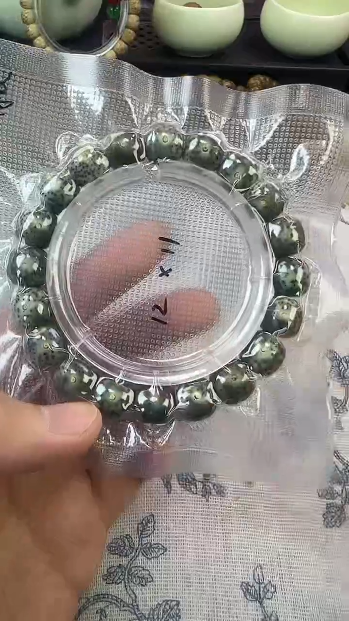 手串星月菩提50石玉料糯冰单圈12×11高透精工福利