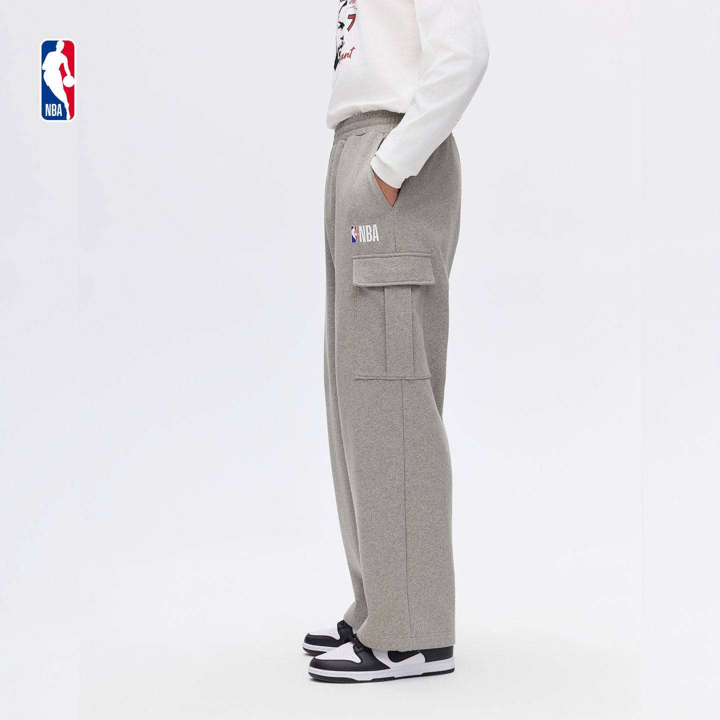 【新品】NBA官方联盟复古校运会Y2K风休闲运动百搭长裤工装裤裤子