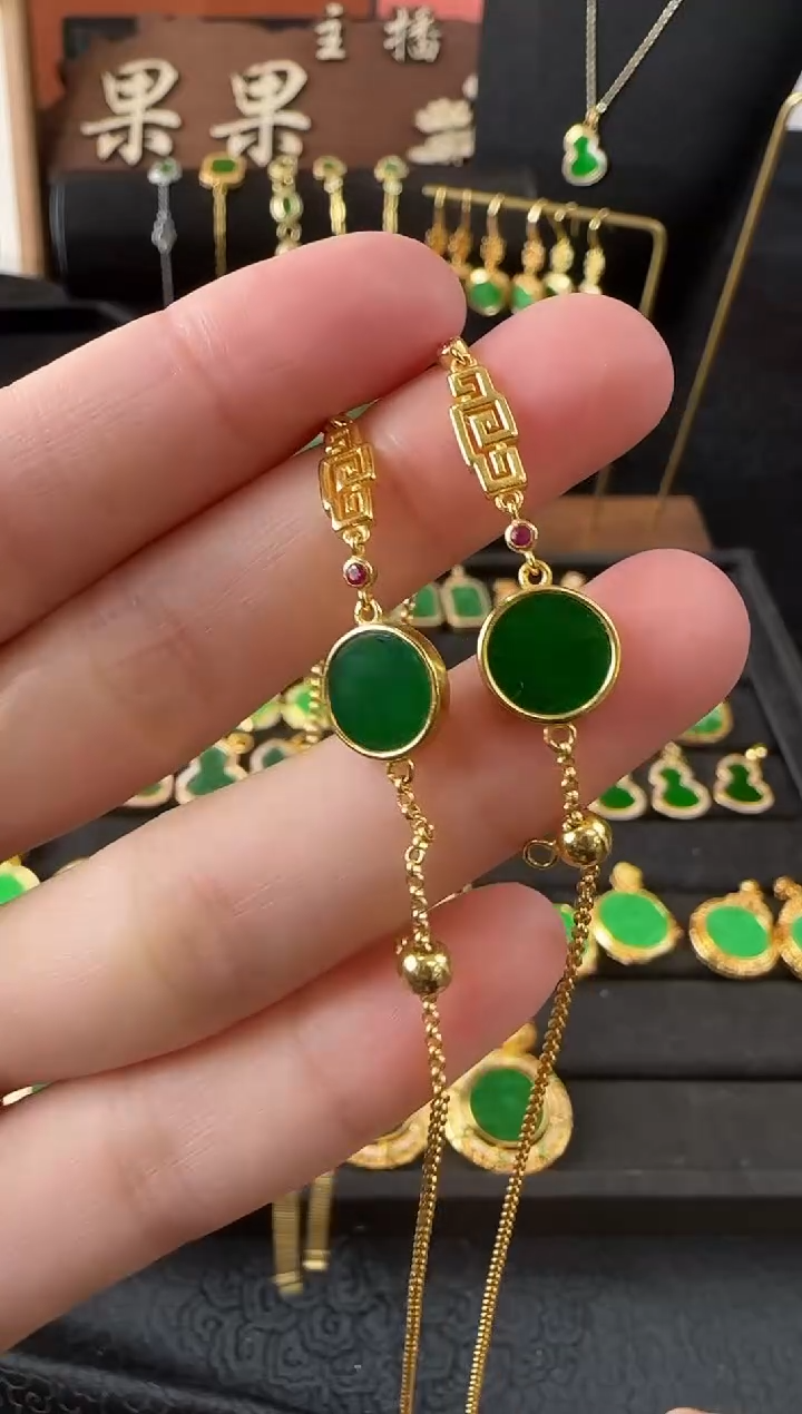 【闪购商品】翡翠颈饰银S925镶嵌链子/多样性发一件