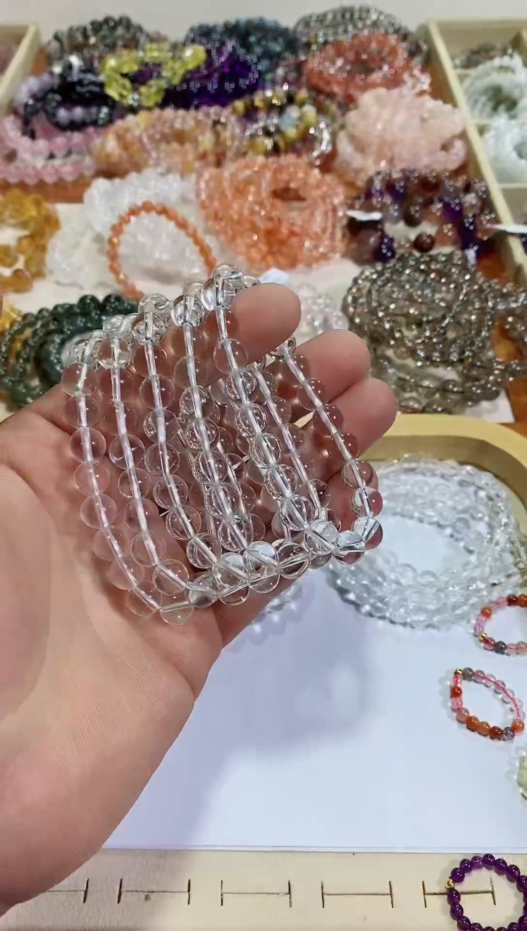 【闪购商品】水晶手链未镶嵌白水晶9m+ (多样性发其一）