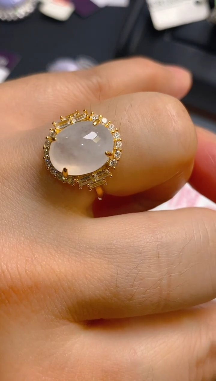 【闪购商品】翡翠耳饰银S925镶嵌天然A货翡翠1