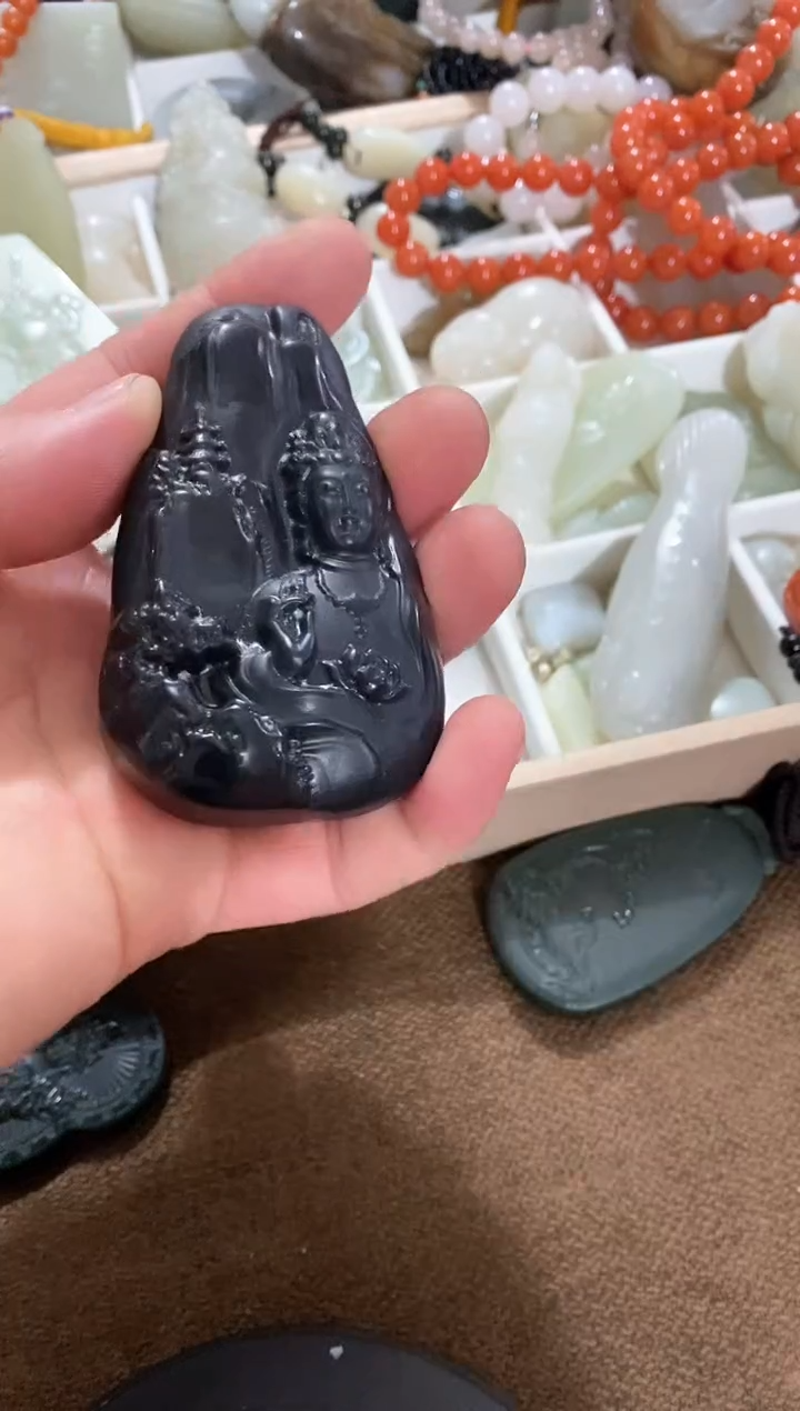 【闪购商品】和田玉吊坠(不含链)未镶嵌青花