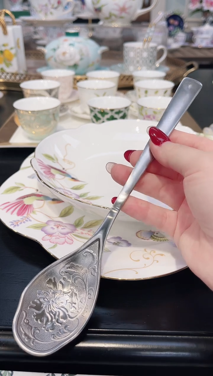 18-10不锈钢牡丹勺            