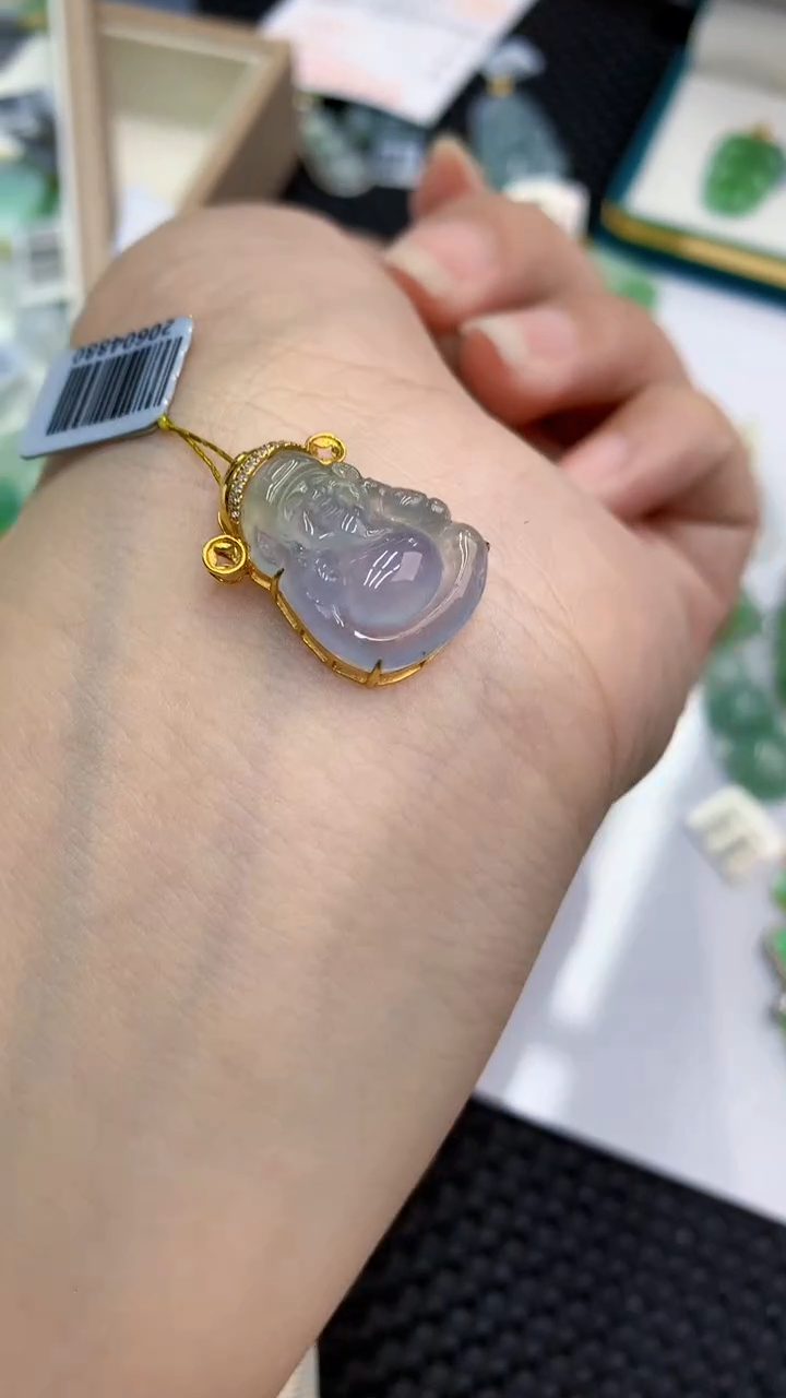 【闪购商品】翡翠颈饰18K金镶嵌            8