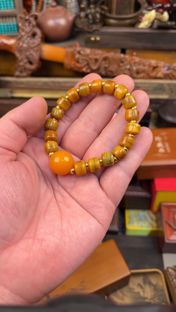 【闪购商品】蜜蜡手链未镶嵌二哥甄选哈哈哈哈