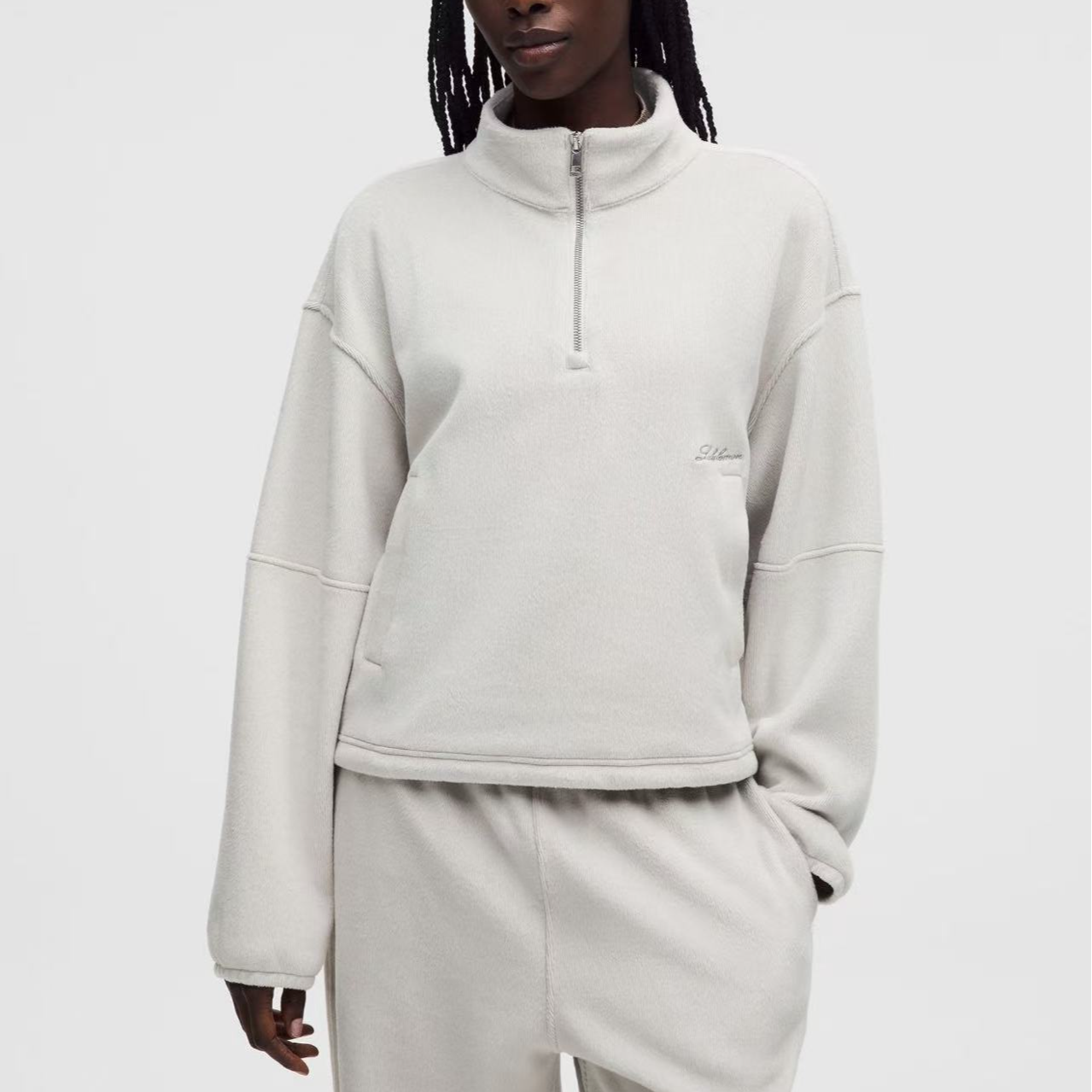 Lululemon Plush Velour Oversized Half Zip 女士绒面半拉链卫衣