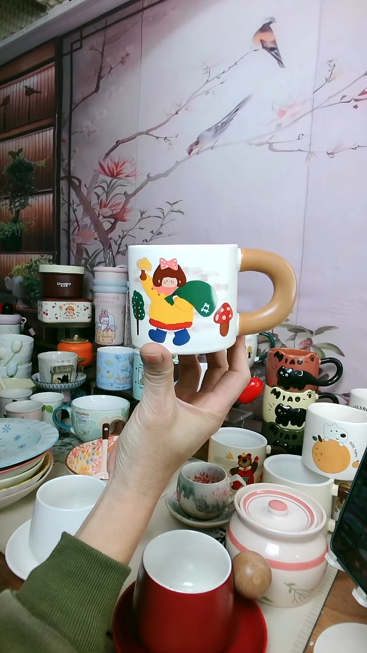 陶【孤品福利】小女孩马克杯