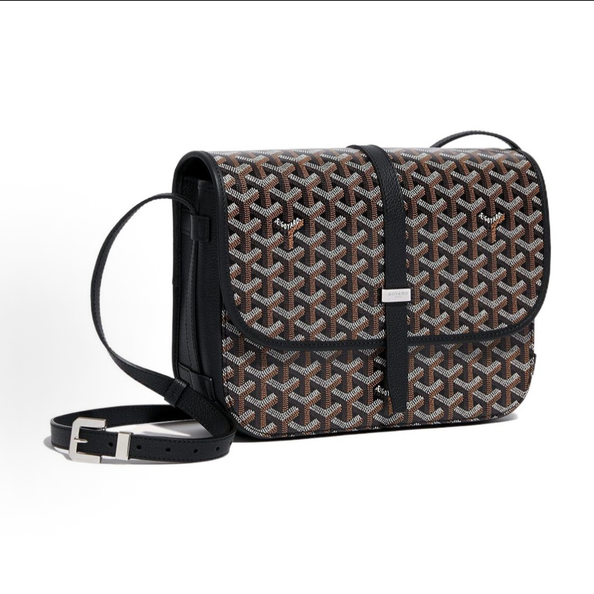 99新 Goyard 戈雅 老花满印翻盖斜挎/C116