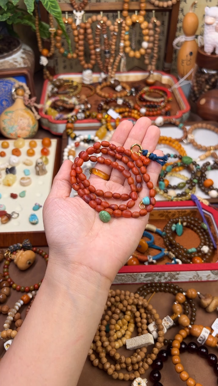 野****Y随形糖豆三圈原创设计手串