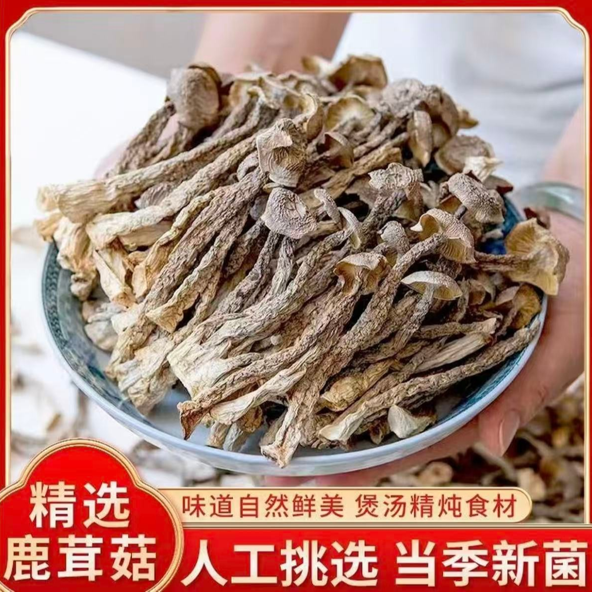 【18,9/到手半斤】鹿茸菇头茬古田高山无硫无熏干货可凉拌炒肉煲汤