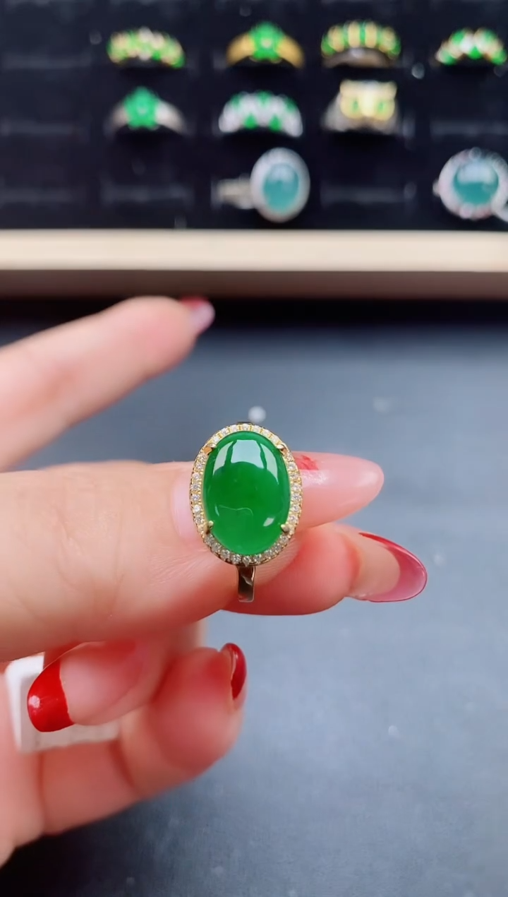 【闪购商品】翡翠戒指银S925镶嵌321321