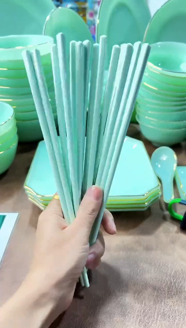 玉瓷筷子十双餐具