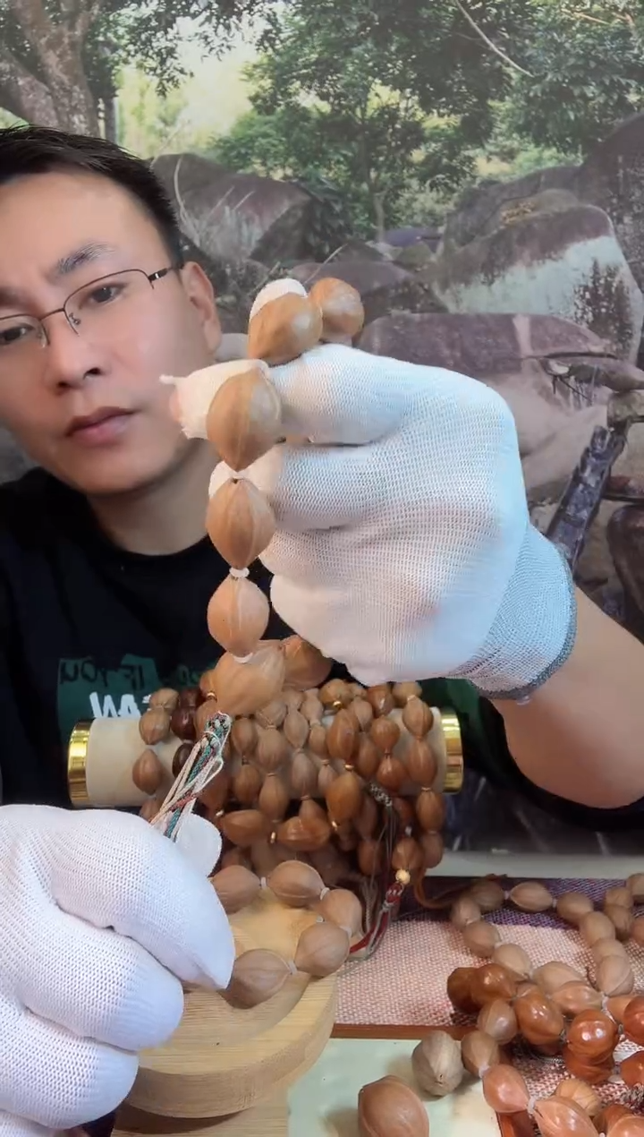 【闪购商品】橄榄核手串1726四花三通梅林铁核原生态素串138