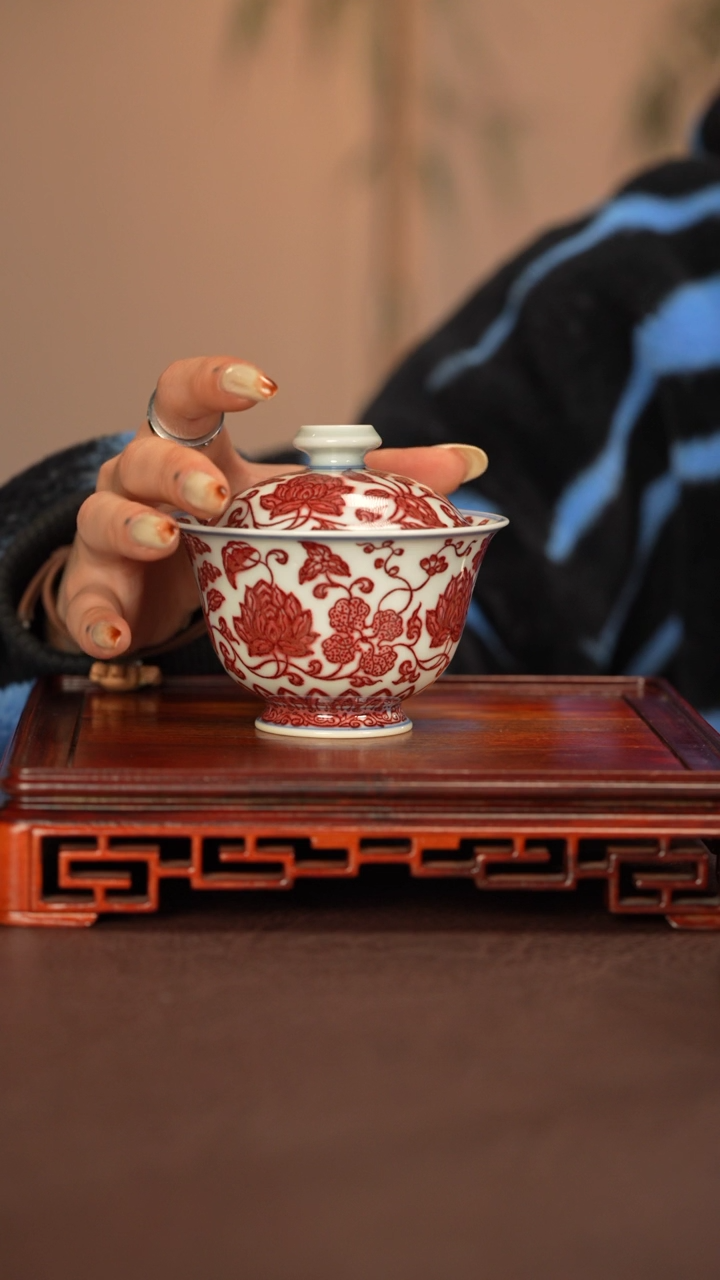 【闪购商品】盖碗永明尚玩窑景德镇纯手工陶瓷瓷瓷