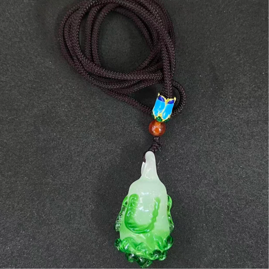 淄博手作非遗琉璃白菜“百财聚来”家居
