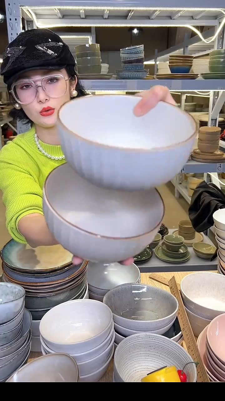 瓷196外贸尾货高温釉下彩陶瓷餐具默认微瑕