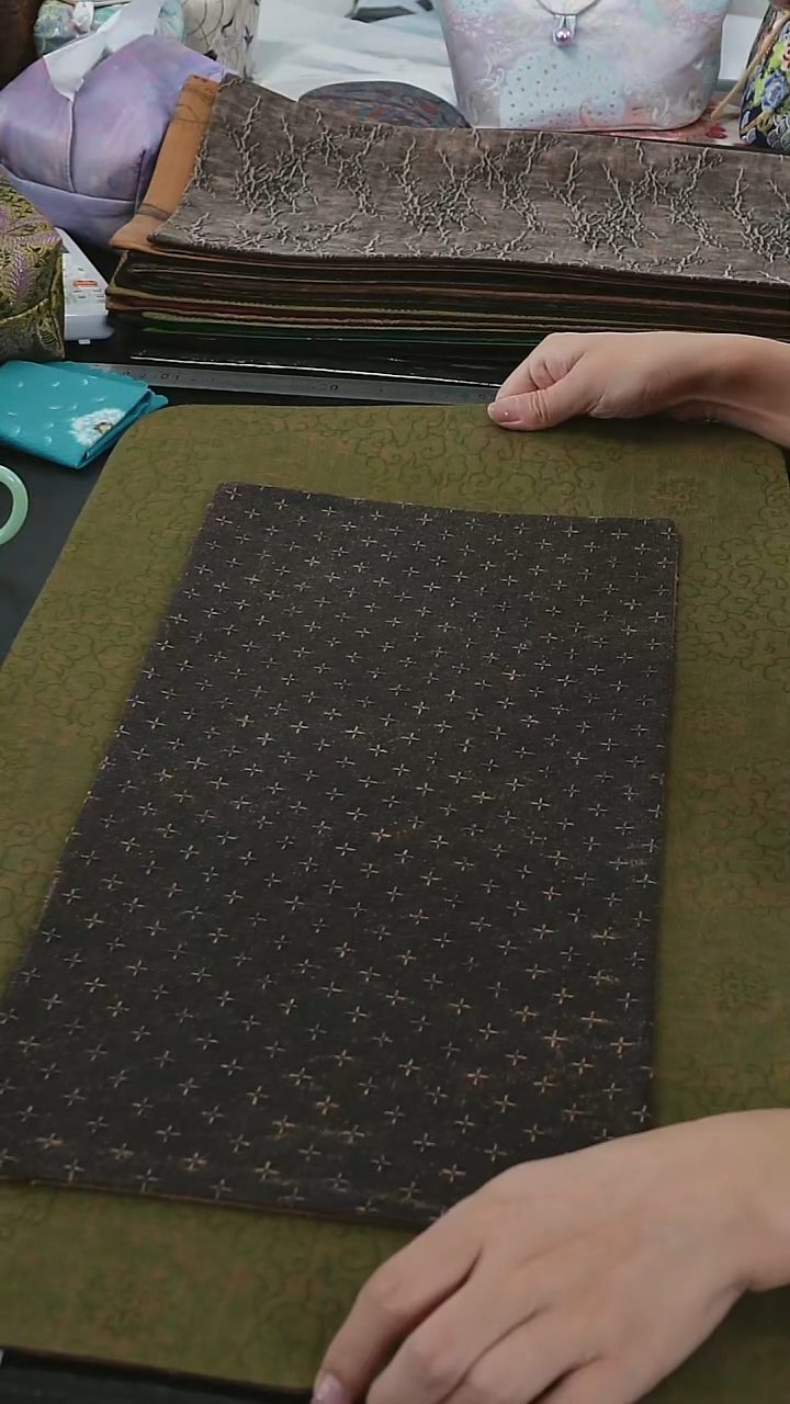 50+24香云纱系列茶席十字纹好看