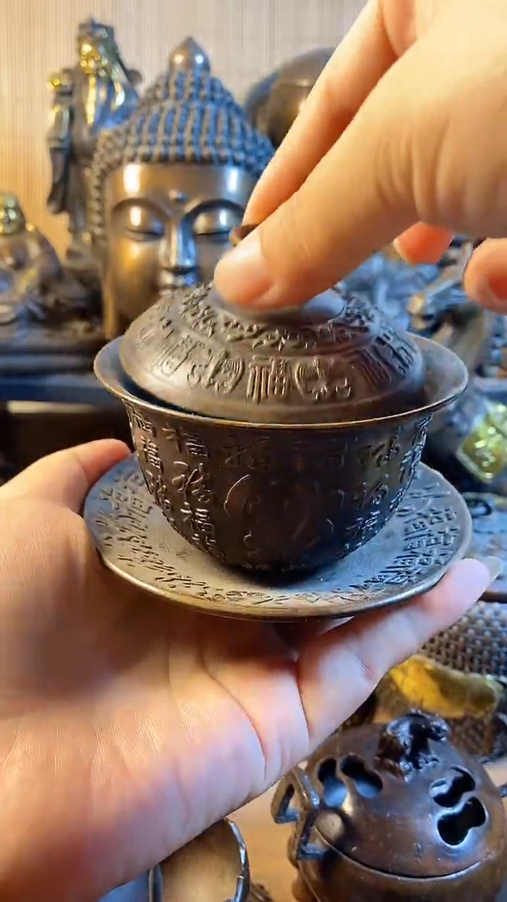 耶耶高端精品古铜19 盖碗