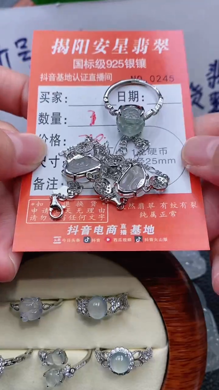 颈饰银S925镶嵌翡翠是***姐多样性发其中一件