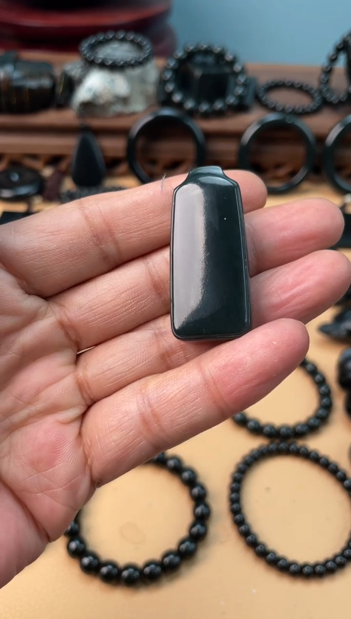 未镶嵌手链和田玉皮勒村老矿塔青无事牌