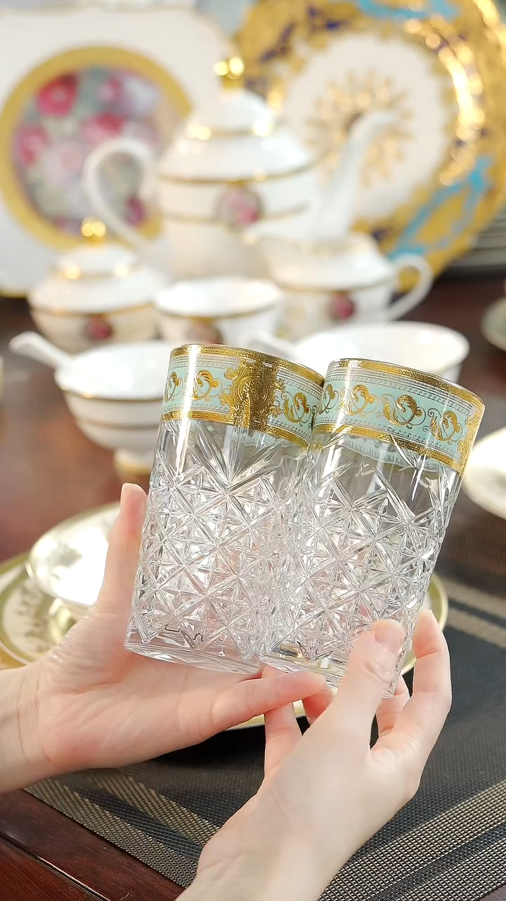 【闪购商品】瓷片果汁杯2个打包 微瑕