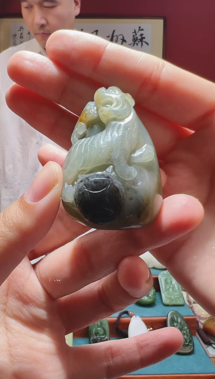 和田玉未镶嵌吊坠(不含链)1