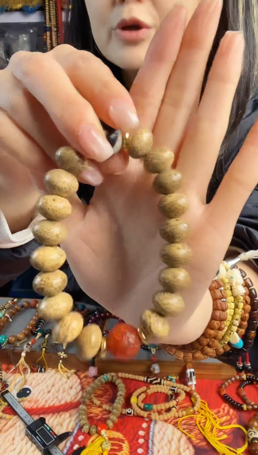 吊坠星月菩提帝王绿老陈籽手串