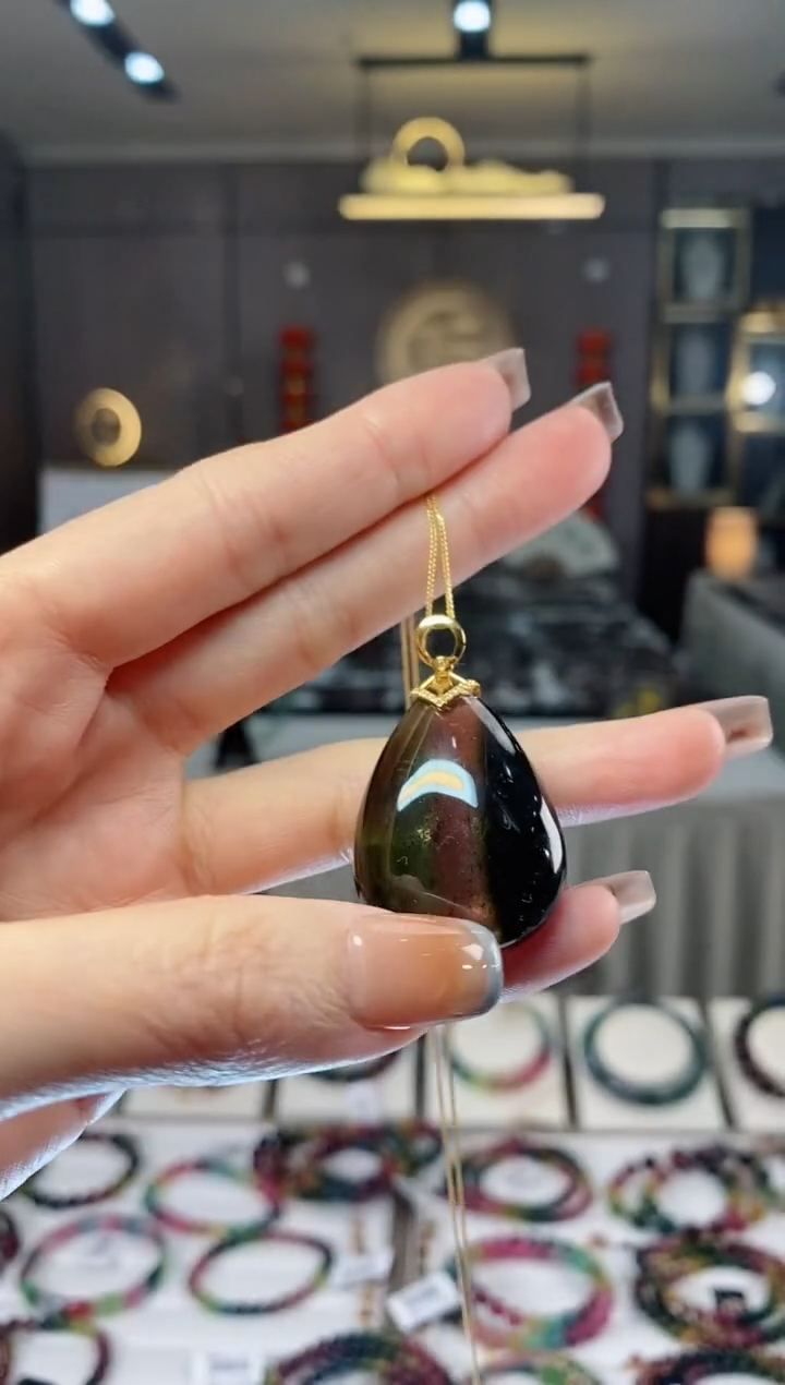 【闪购商品】碧玺西瓜碧玺吊坠未镶嵌一物一证dan