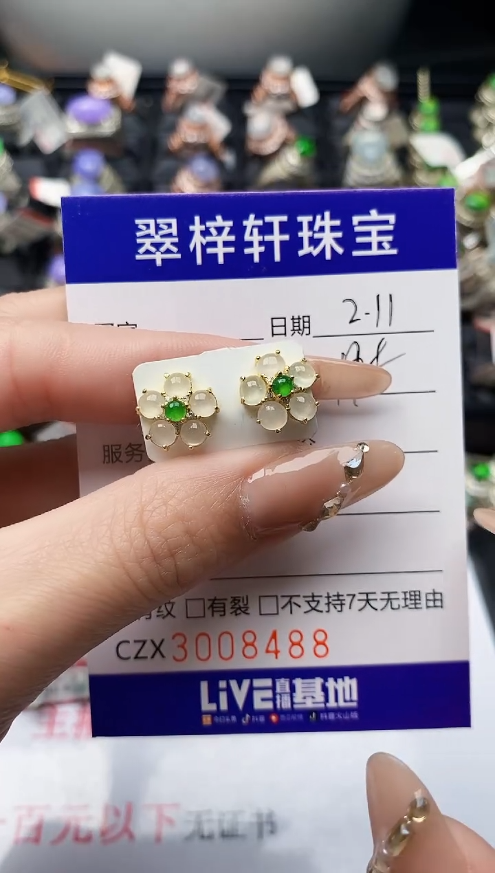 【闪购商品】翡翠戒指银S925镶嵌/8488