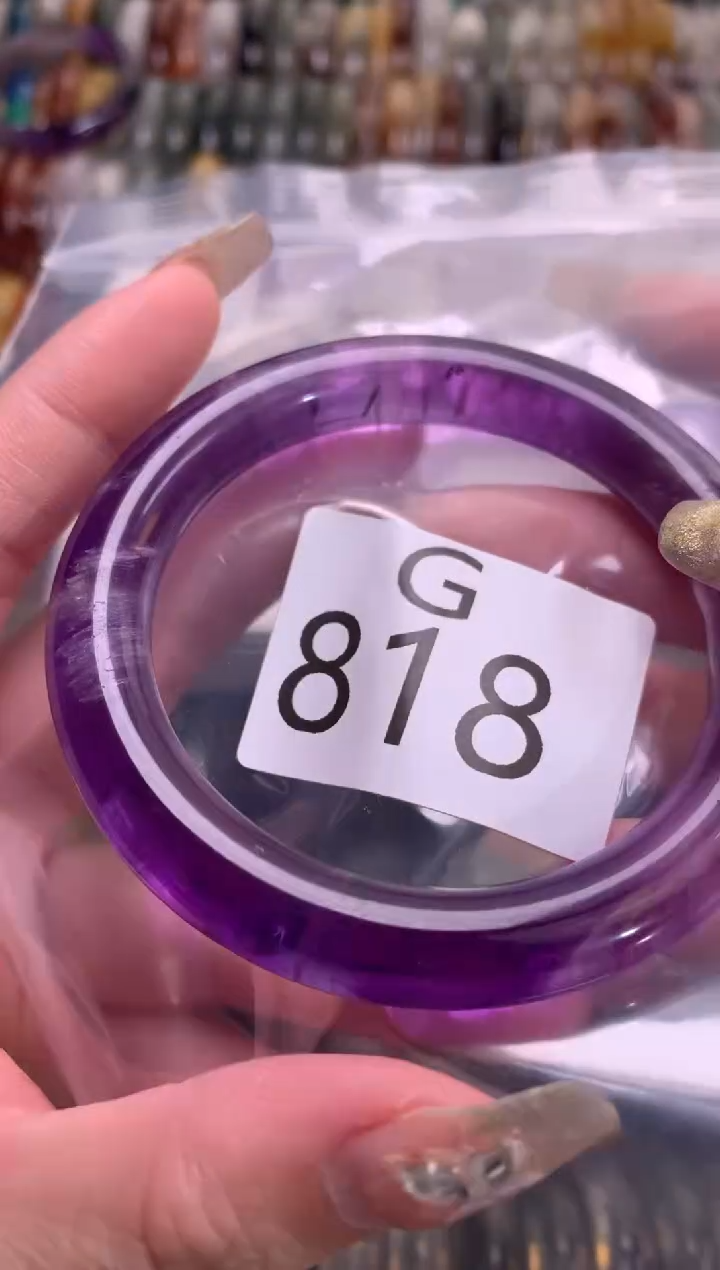 【闪购商品】紫晶水晶手镯未镶嵌818-57