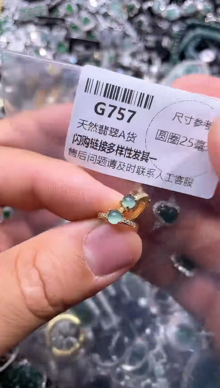 【闪购商品】翡翠颈饰未镶嵌G757耳扣