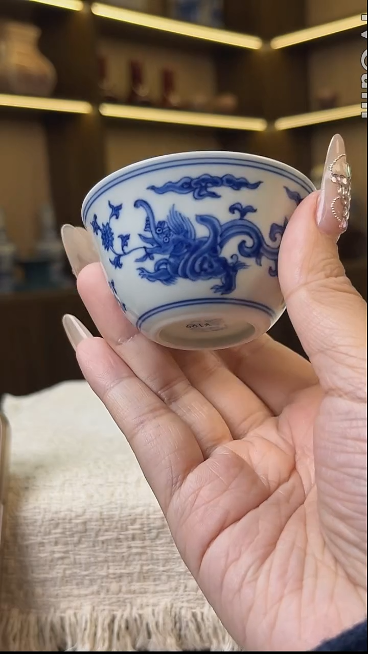 瓷片景德镇毛仔柴窑杯