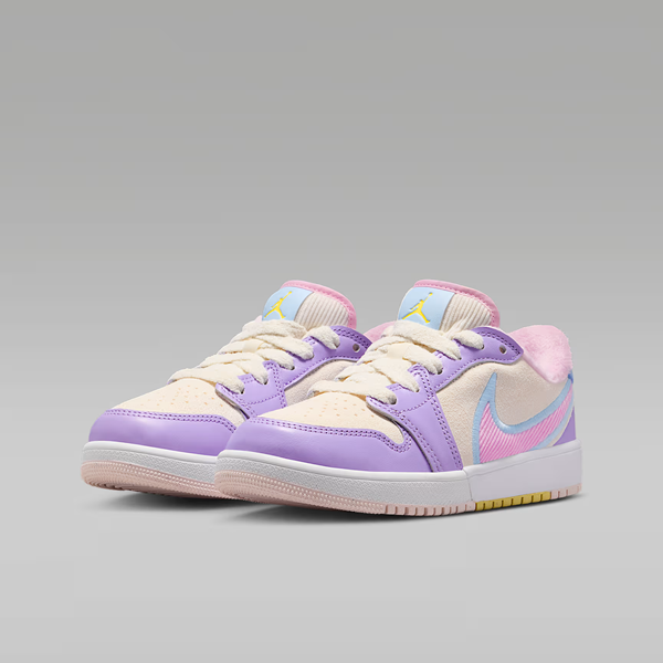 NIKE/耐克官方正品AJ1 GS星黛露粉紫低帮运动休闲板鞋 IM6668-161