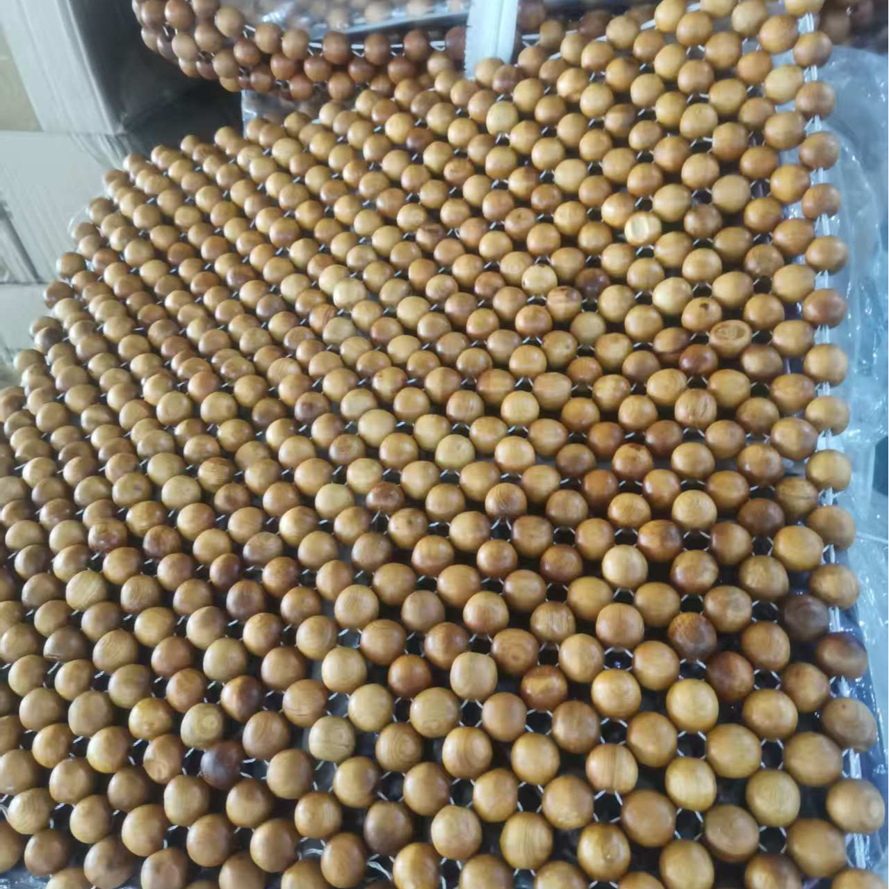 花梨天然香木木珠手编垫45*45发1片颜色不均匀