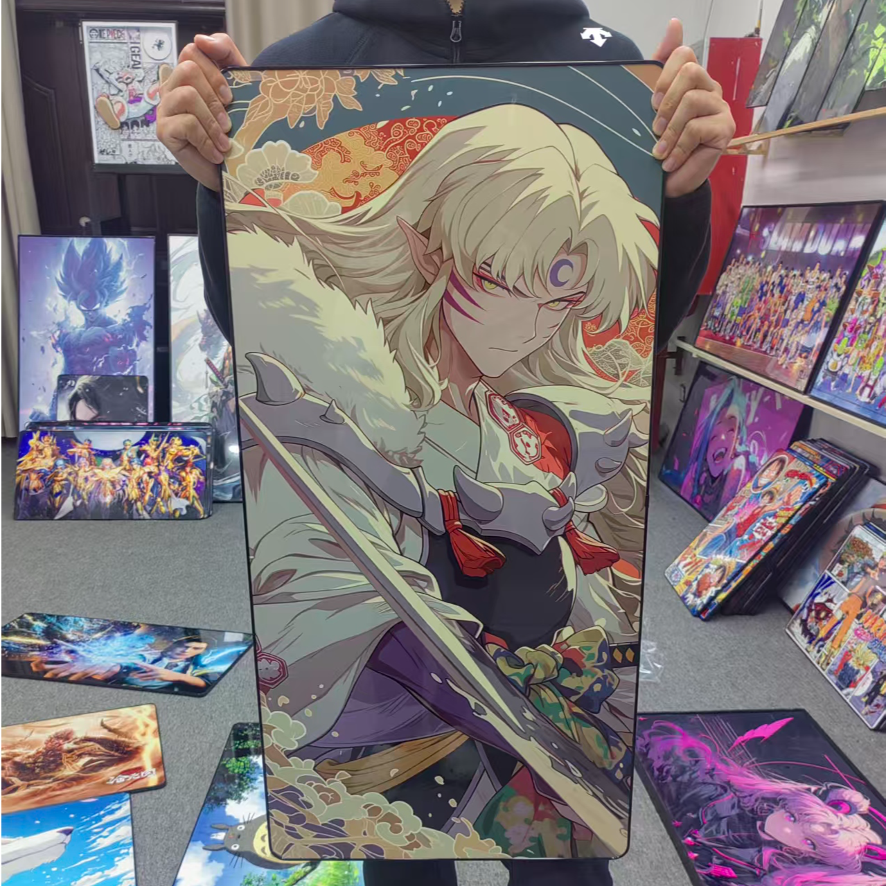 犬夜叉动漫装饰画40*80cm /pvc边框背置木板带安装工具