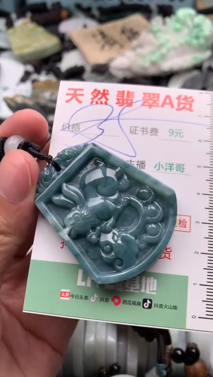 翡翠未镶嵌吊坠(不含链)1