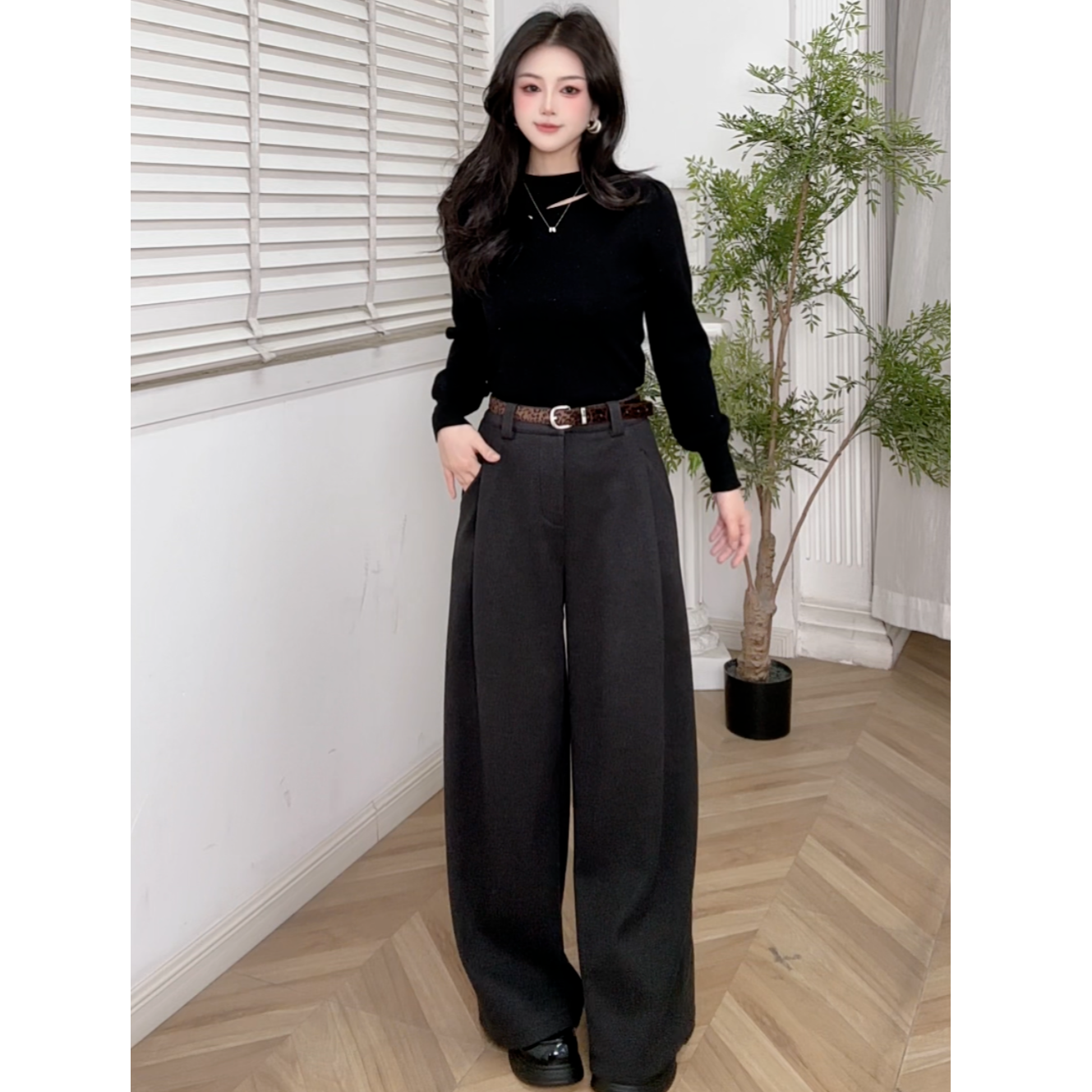 IEF/爱依服2025新款冬季时尚阔腿裤