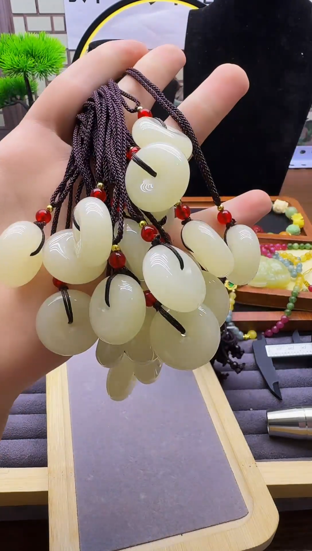 和田玉14K金镶嵌颈饰X18