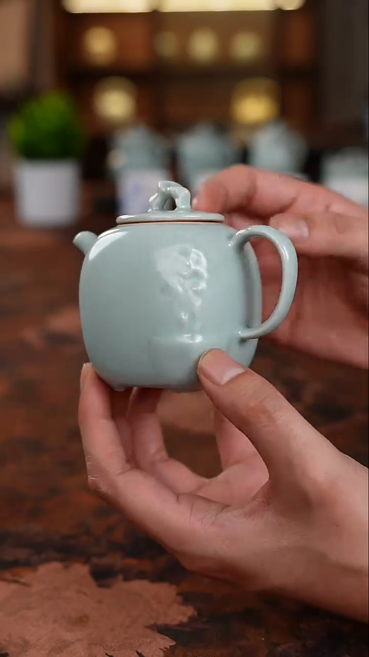 北溪堂浮雕寓方壶--天青色