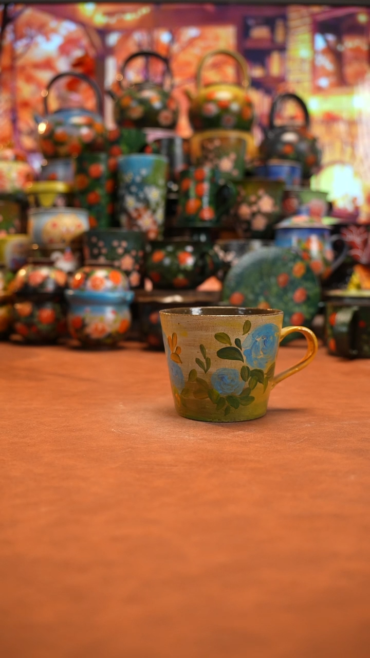 油画    釉下彩   杯子