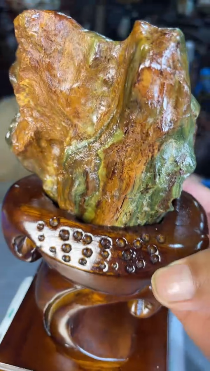 未镶嵌摆件硅化玉26
