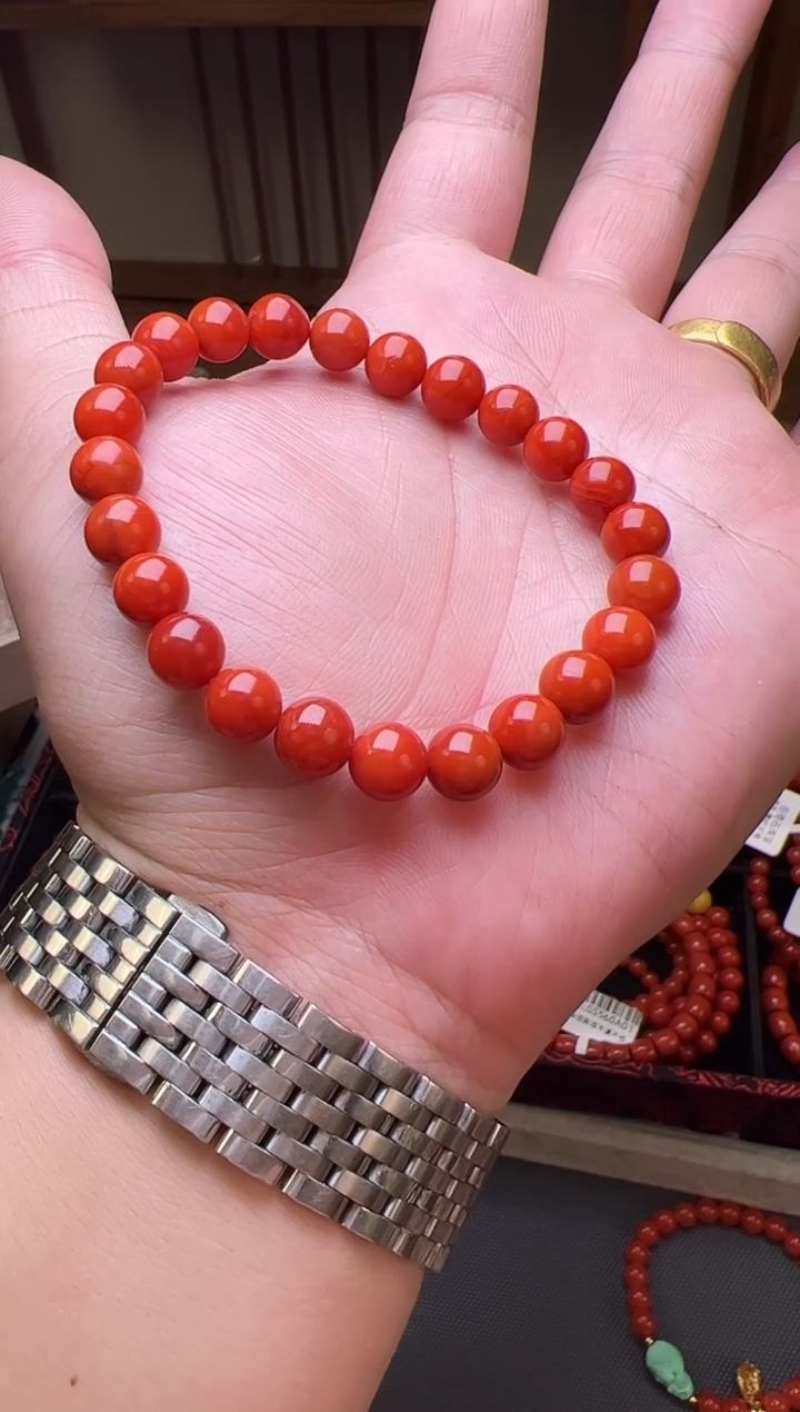 未镶嵌手链南红玛瑙渔*南红单圈手串