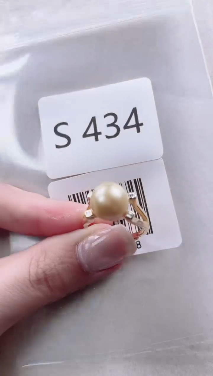 【闪购商品】海水珍珠戒指银S925镶嵌S434