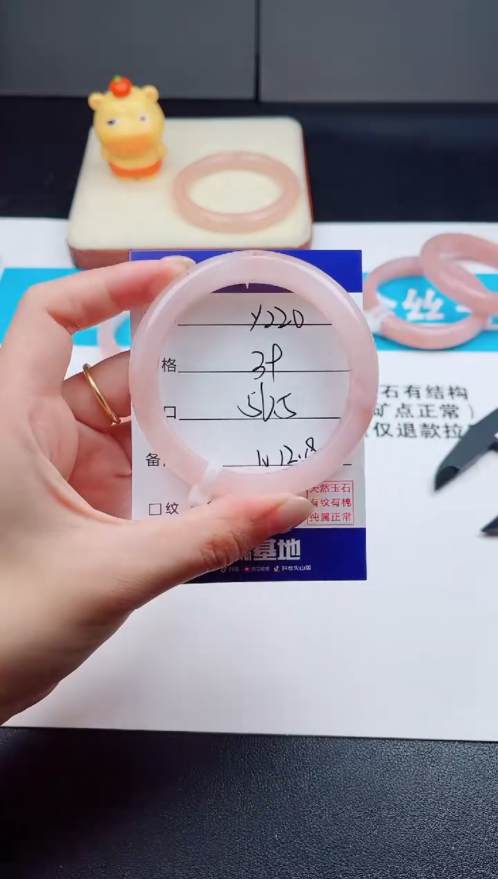 未镶嵌手镯石英质玉Y220  -  56.5