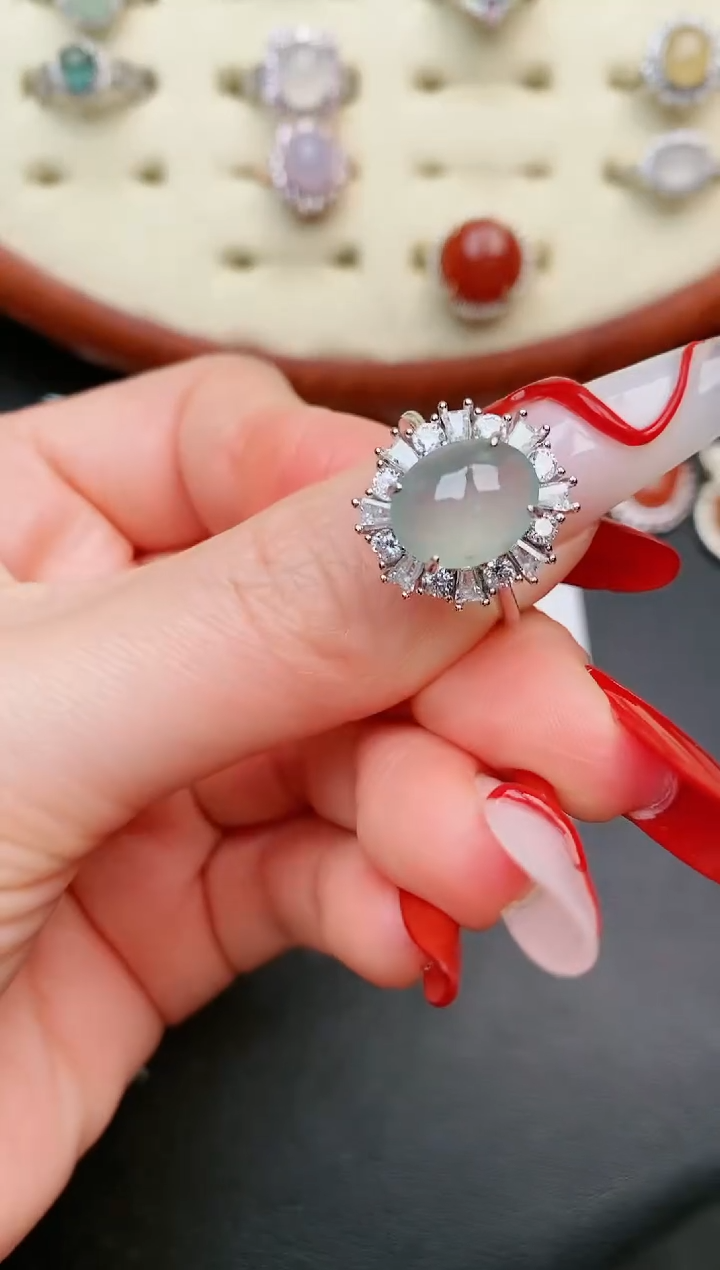 【闪购商品】翡翠戒指银S925镶嵌.....